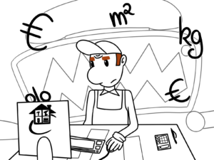 Unser Handwerker sucht nach Lösungen